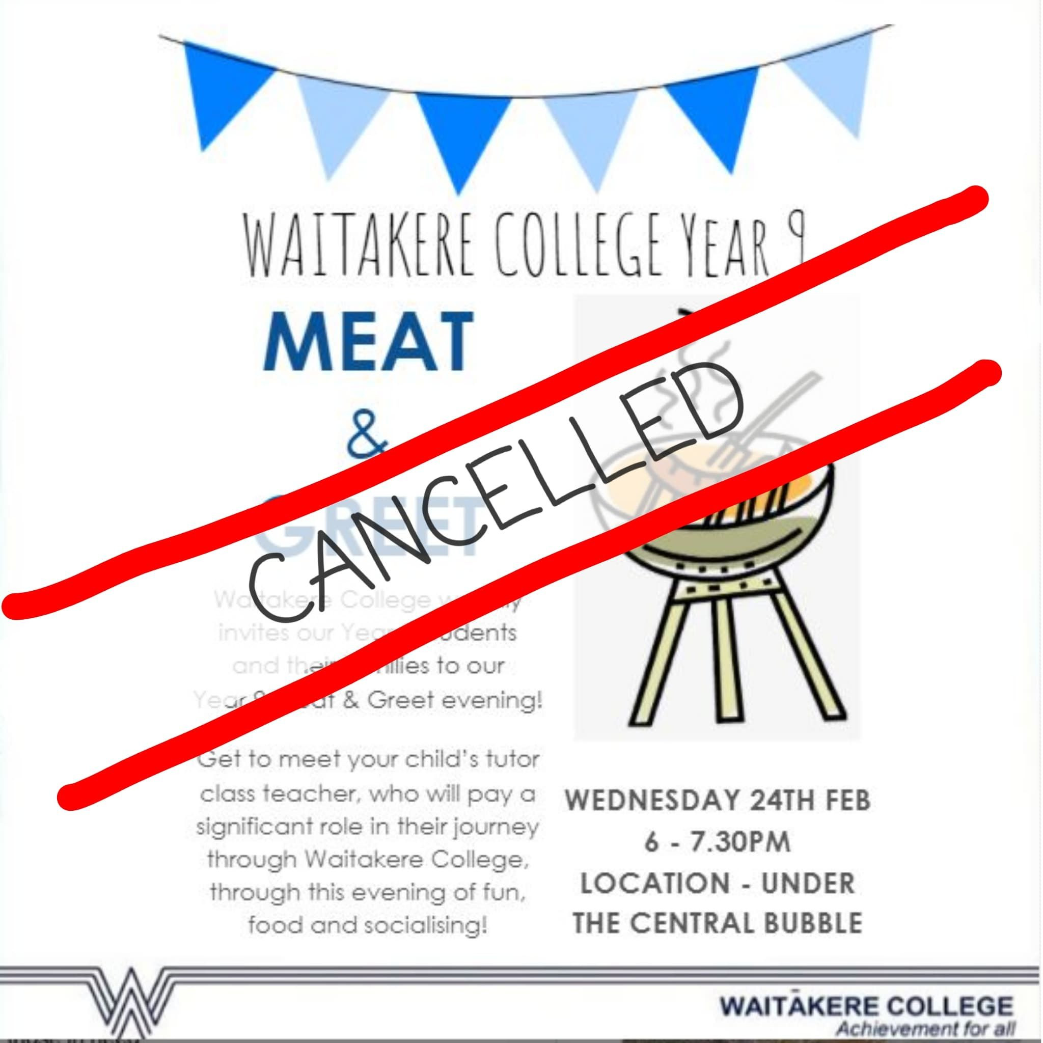 Year 9 BBQ Cancelled