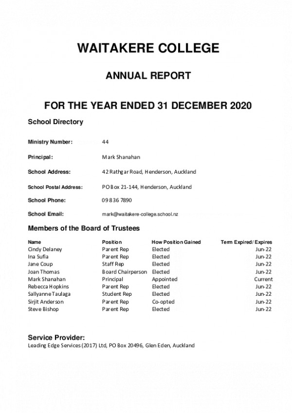 Annual Report YE Dec 2020