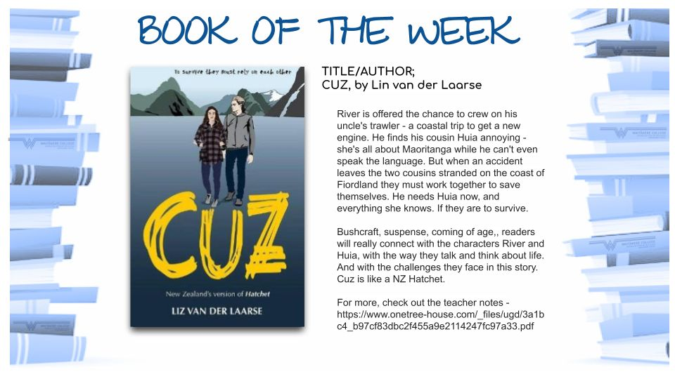 Book of the week - Cuz by Lin Van Der Laarse