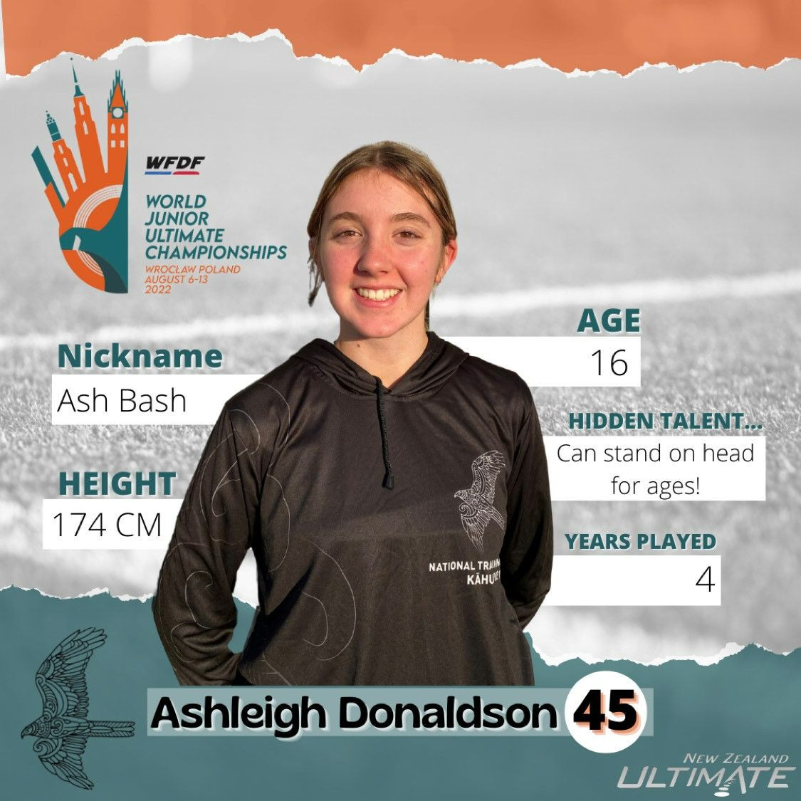 Ashleigh Donaldson Heads To U20 Ultimate Frisbee World Championships