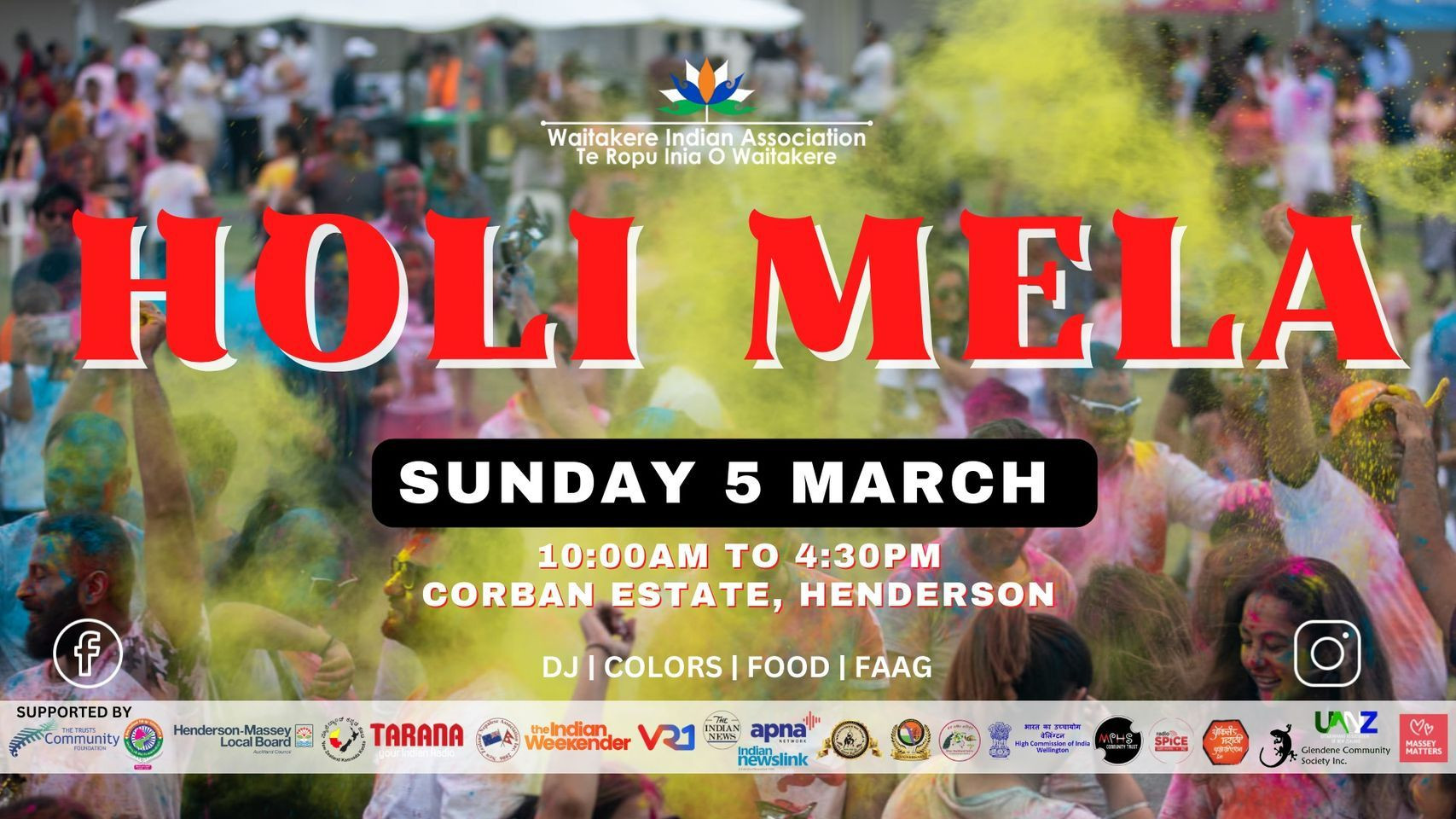 Free Community Event Holi Mela