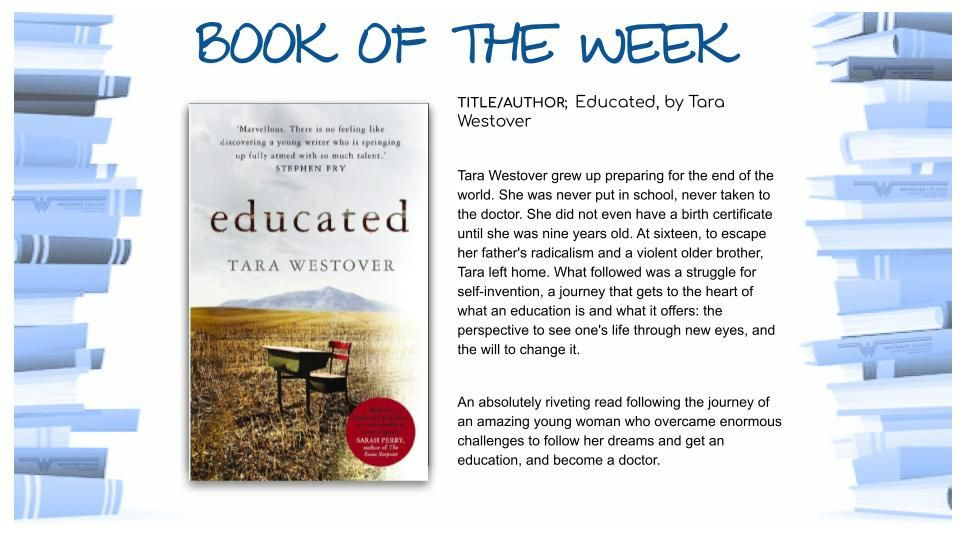Book Of The Week - Educated, by Tara Westover