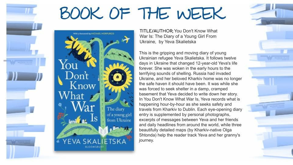 Book Of The Week - You Don't Know What War Is: The Diary of a Young Girl From Ukraine By Yeva Skalietska