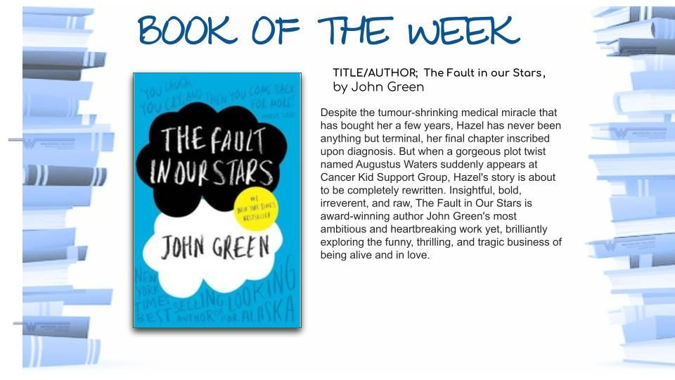 Book Of The Week - The Fault in our Stars by John Green