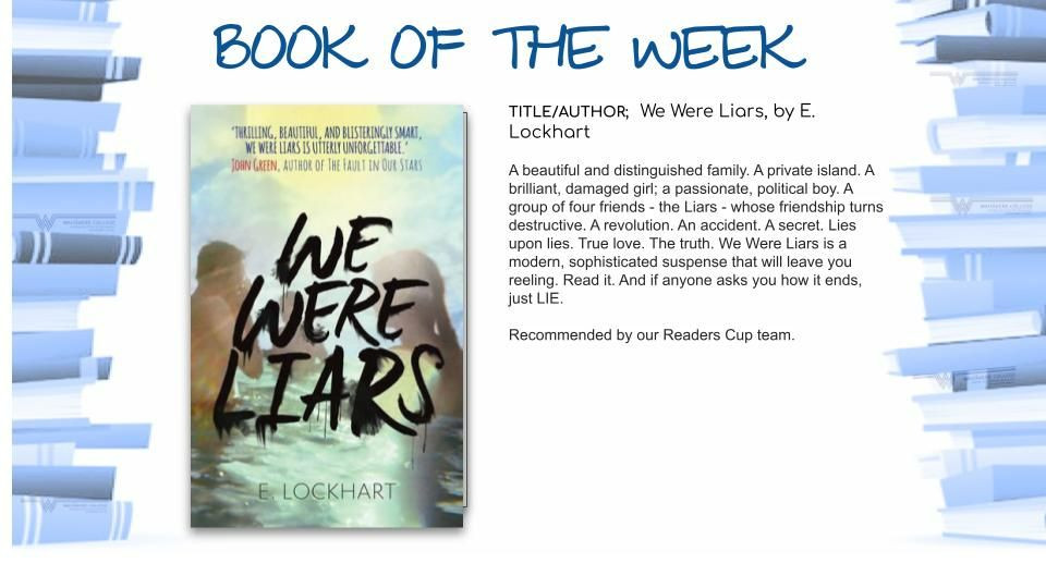 Book Of The Week - We Were Liars By E. Lockhart