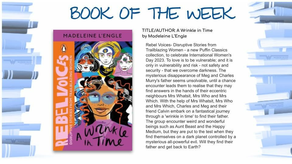 Book of the Week - A Wrinkle in Time  by Madeleine L’Engle