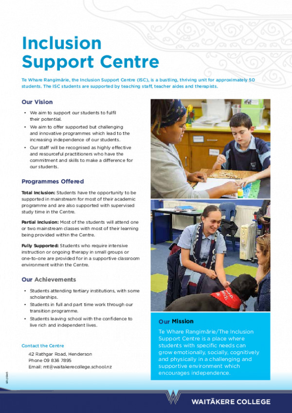 Web Version Inclusion Support Centre Flyer   Web