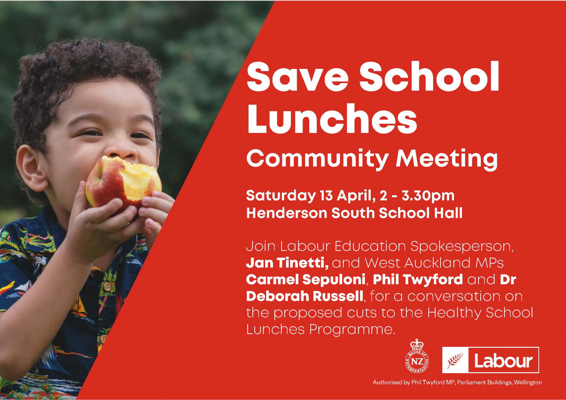 Upcoming Community Meeting - Save School Lunches