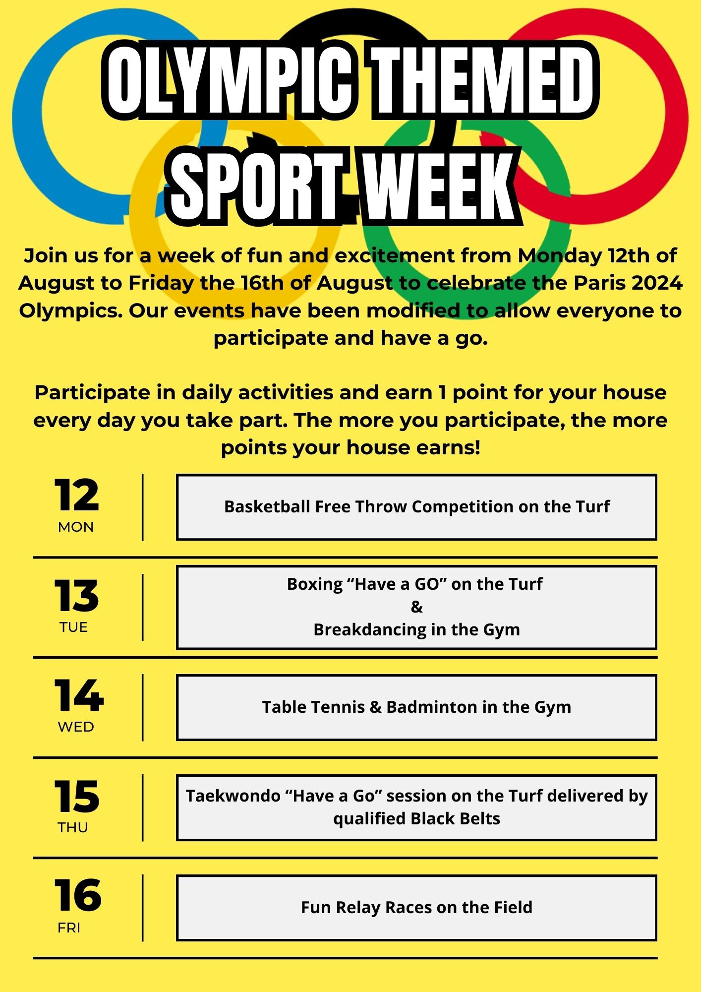 Olympic Themed Sports Week