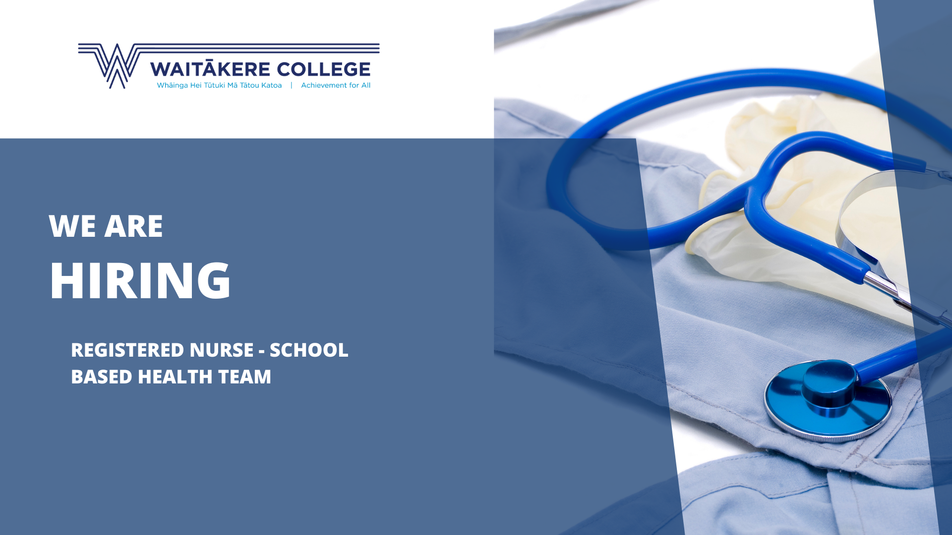 We are Hiring - Registered Nurse - School Based Health Team