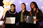 Student Coaches Of The Year Belle And Gia With Guest Presenter Erin Walsh (nz Boxer)
