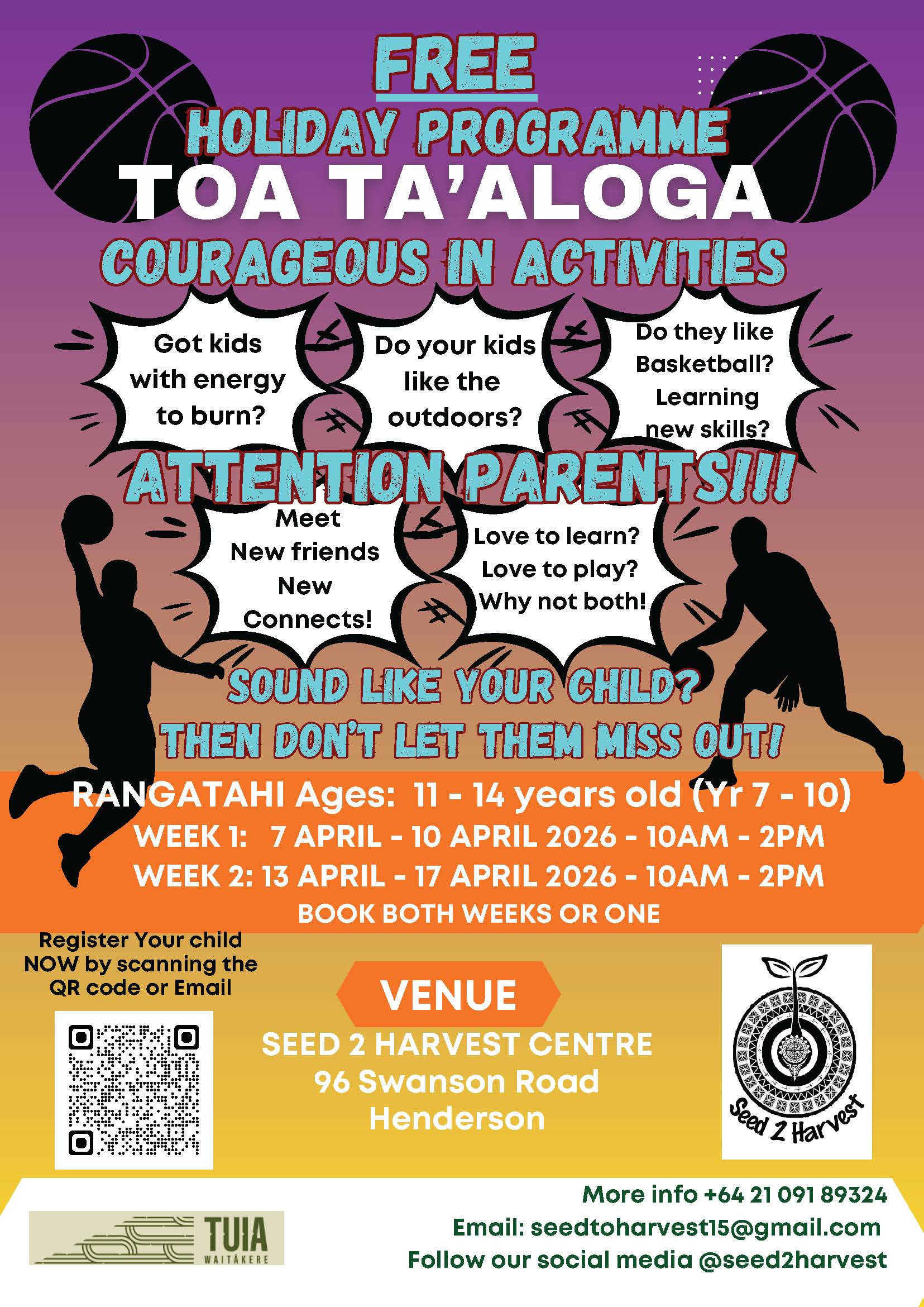 Free Holiday Programme by Seed 2 Harvest