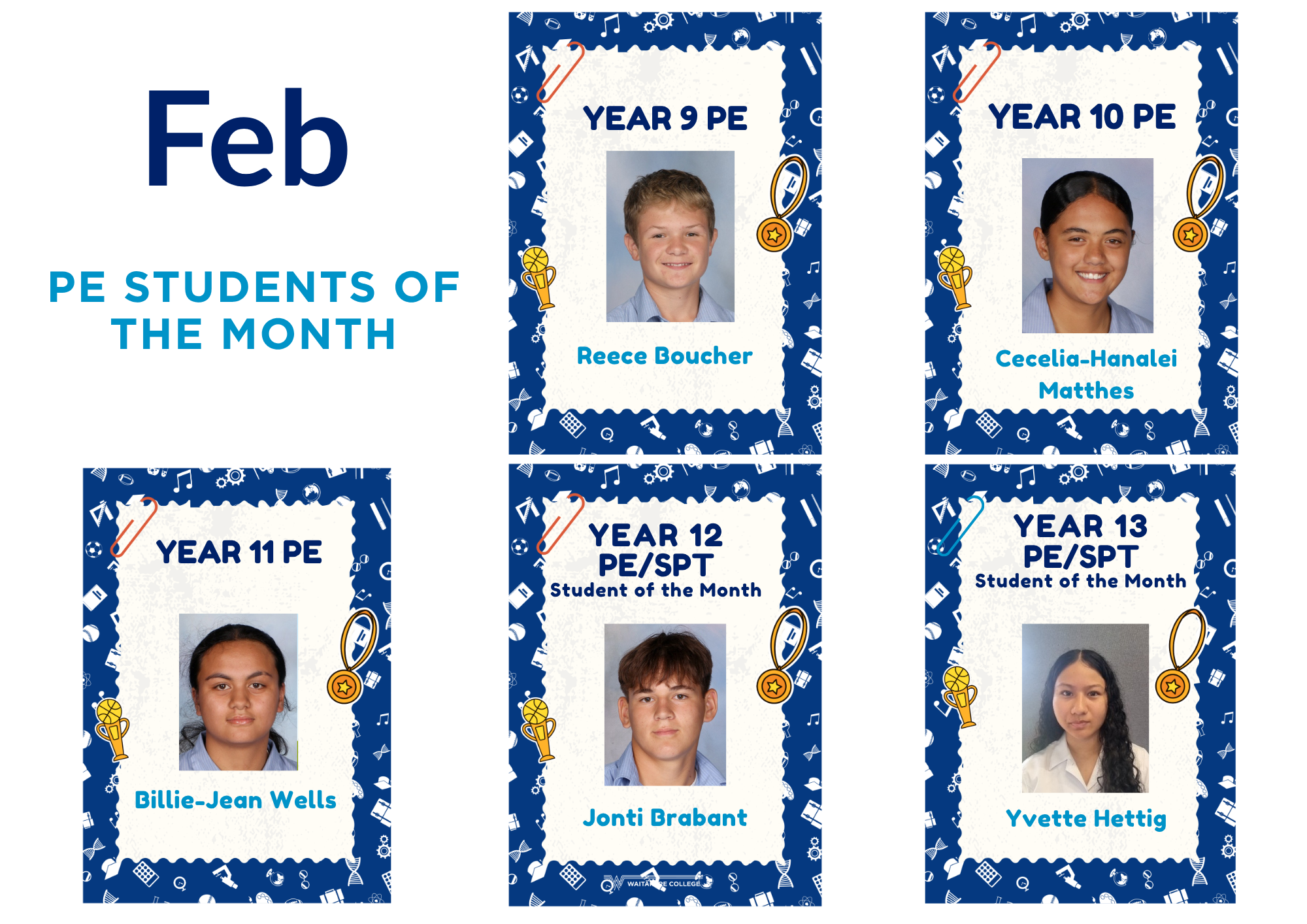 PE Students of the Month