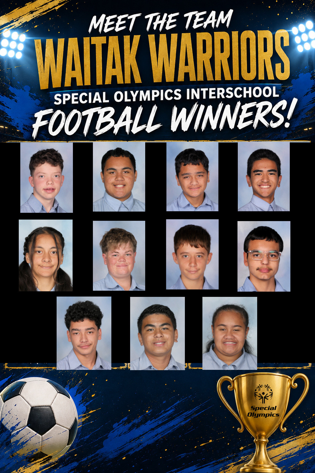 Waitak Warriors Crowned Special Olympics Football Champions