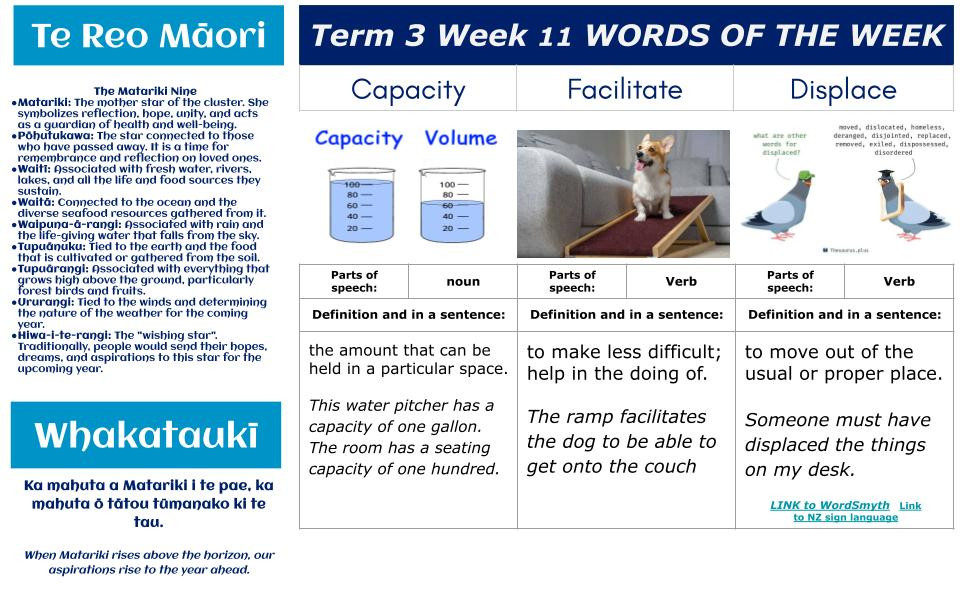 Te Reo Māori, Whakataukī & Words of the Week for Week 8